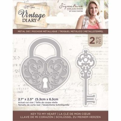 Crafter's Companion Vintage Diary Metal Dies - Key To My Heart